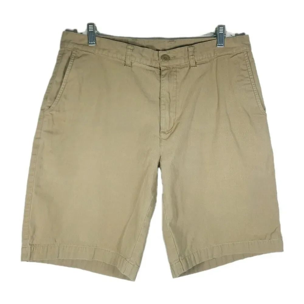 Patagonia Men's 34 Khaki Flat Front Lightweight All-Wear Hemp 10" Chino Shorts